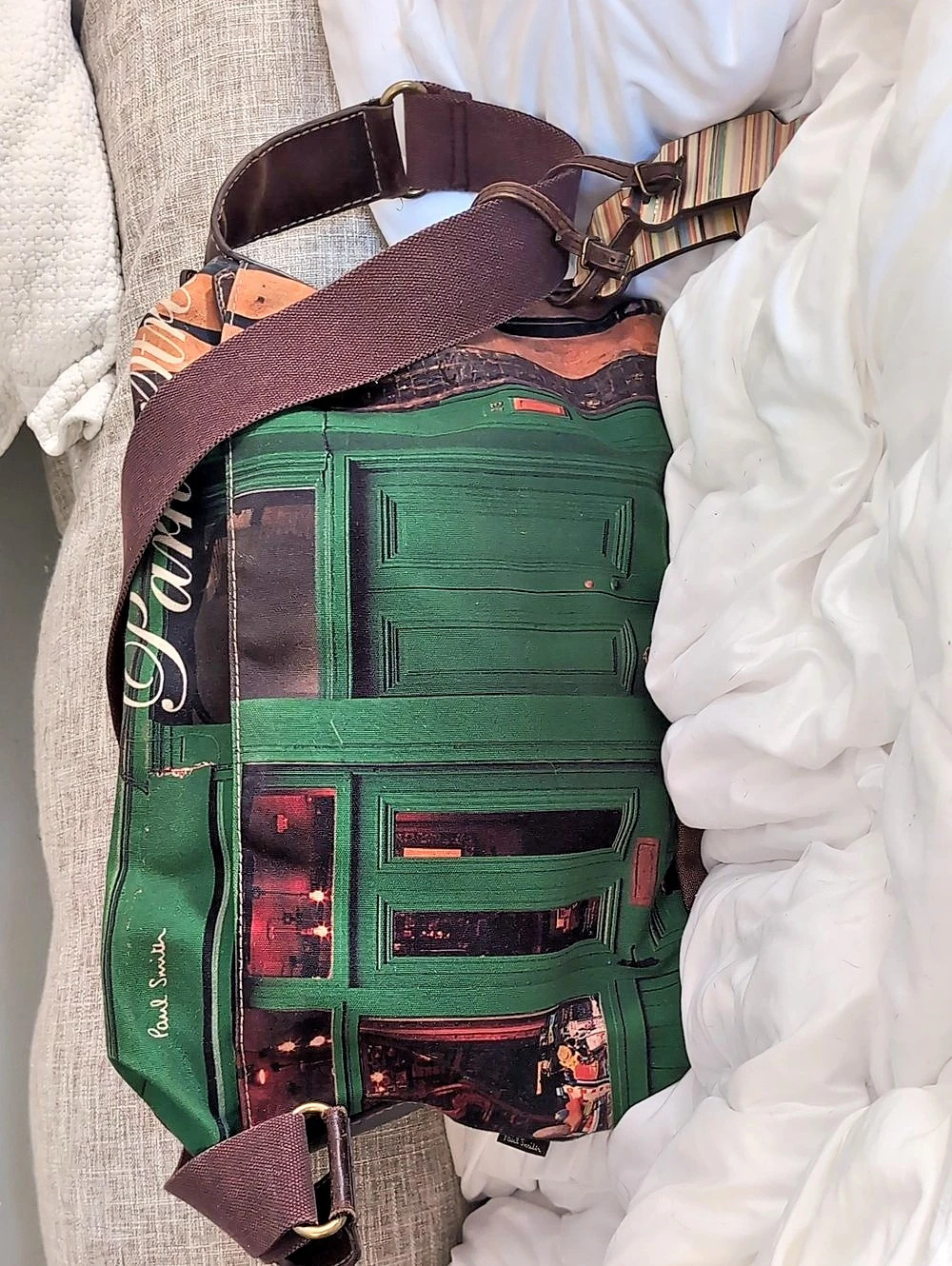 Paul Smith Green & Brown Crossbody Bag